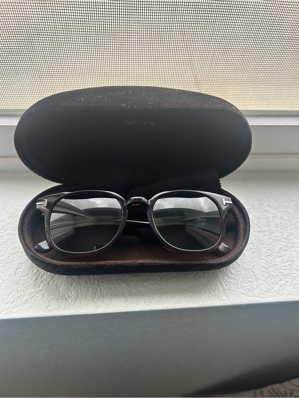 Tom Ford “Frank” Round-Rectangle Sunglasses